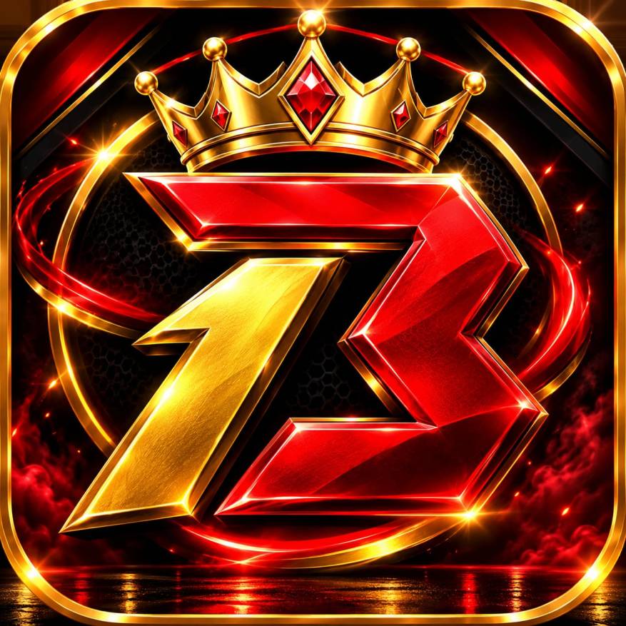 Bonu1 Game royal crown and red gold 7 logo gaming artwork